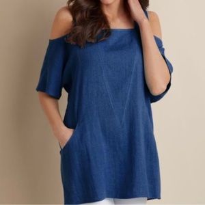 Soft Surroundings Sunset Tunic linen Top